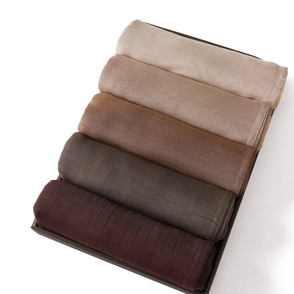 Muslim Hijabs for Women Scarf Thin Plain Shawls Femme Musulman Soft Viscose Rayon Headscarf Islamic Turban Headband 190X85Cm