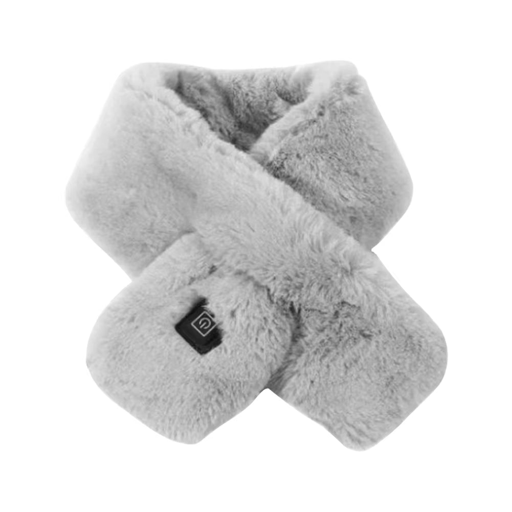 USB Women Men Heating Scarf 3 Gear Adjustable Temperature Electric Heated Scarf Winter Neck Warmer Fleece Scarf for Cycling Camp