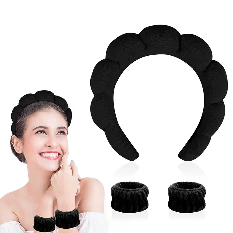 Hair Band Wash Face Shower Cloud Sponge Hair Band Makeup Removal Band Hair Bubble Soft Headband Popular in Europe and America