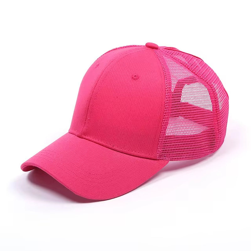 High Ponytail Baseball Cap for Women Spring Summer Sun Hat Running Snapback Hat Messy High Bun Women'S Caps Female