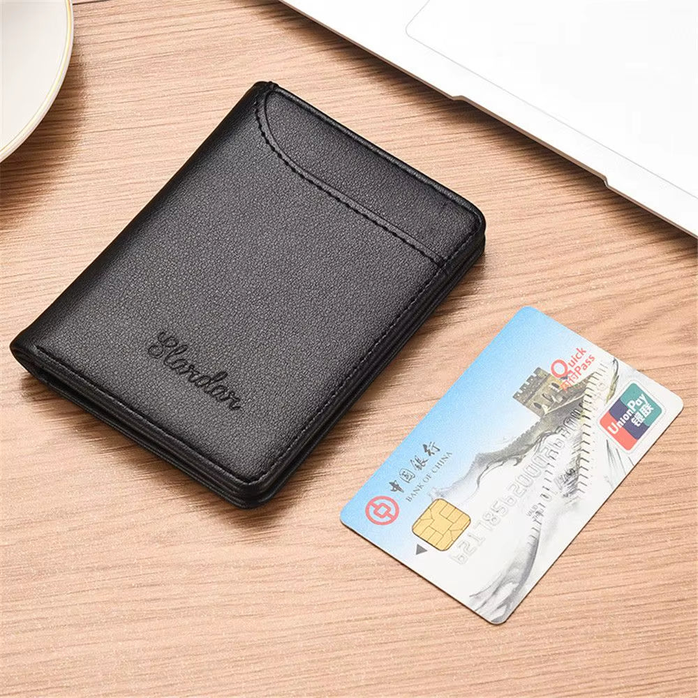 1Pc New Super Slim Soft Wallet PU Leather Mini Credit Card Wallet Purse Card Holders Men Wallet Thin Small Short Skin Wallets
