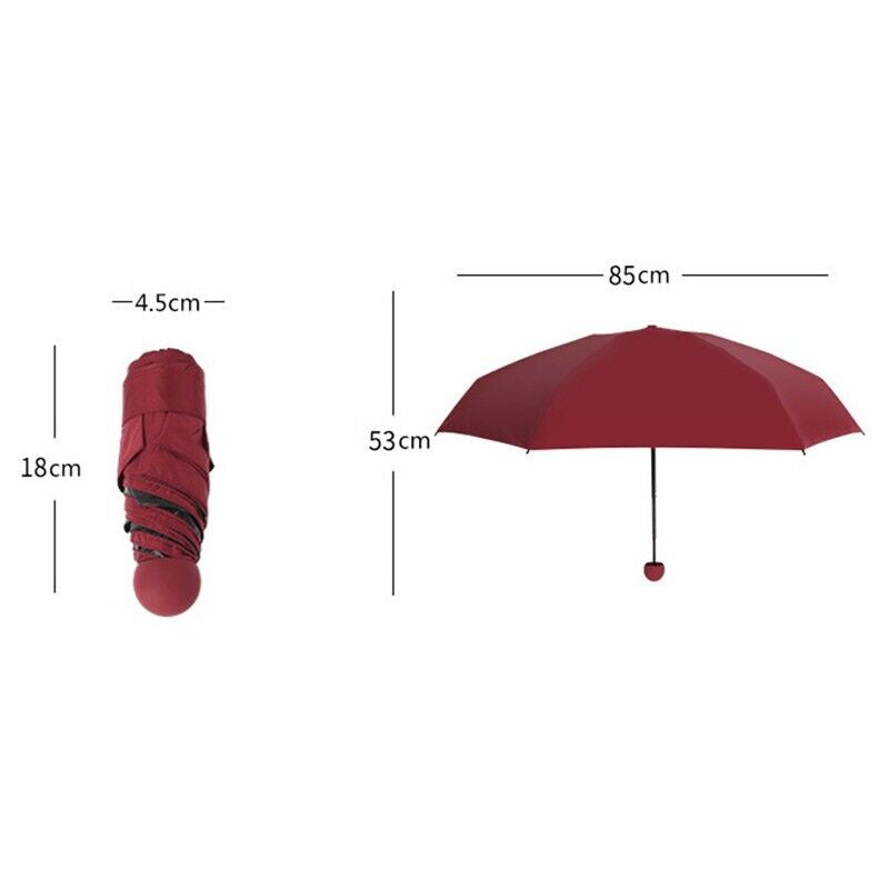 Mini Capsule Umbrella Windproof Anti-Uv Sun /Rain Folding Small Pocket Umbrellas