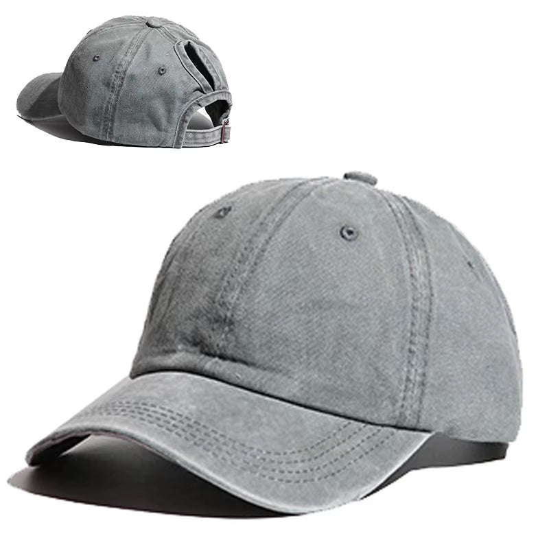 High Ponytail Baseball Cap for Women Spring Summer Sun Hat Running Snapback Hat Messy High Bun Women'S Caps Female