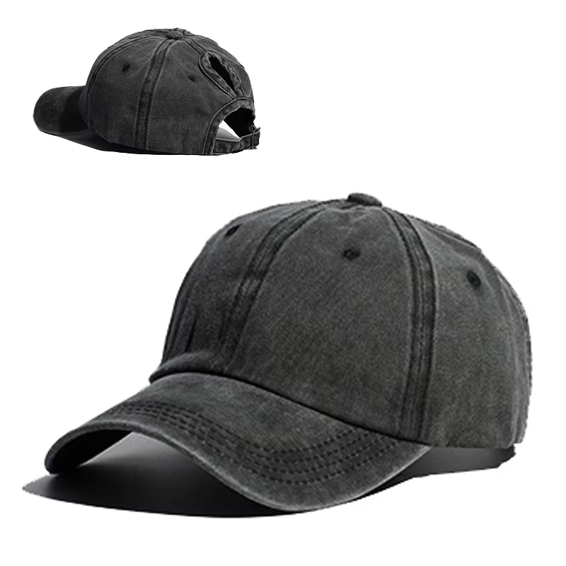 High Ponytail Baseball Cap for Women Spring Summer Sun Hat Running Snapback Hat Messy High Bun Women'S Caps Female