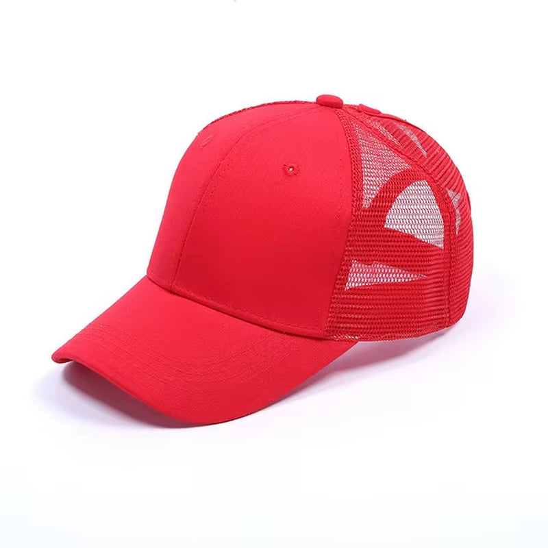 High Ponytail Baseball Cap for Women Spring Summer Sun Hat Running Snapback Hat Messy High Bun Women'S Caps Female