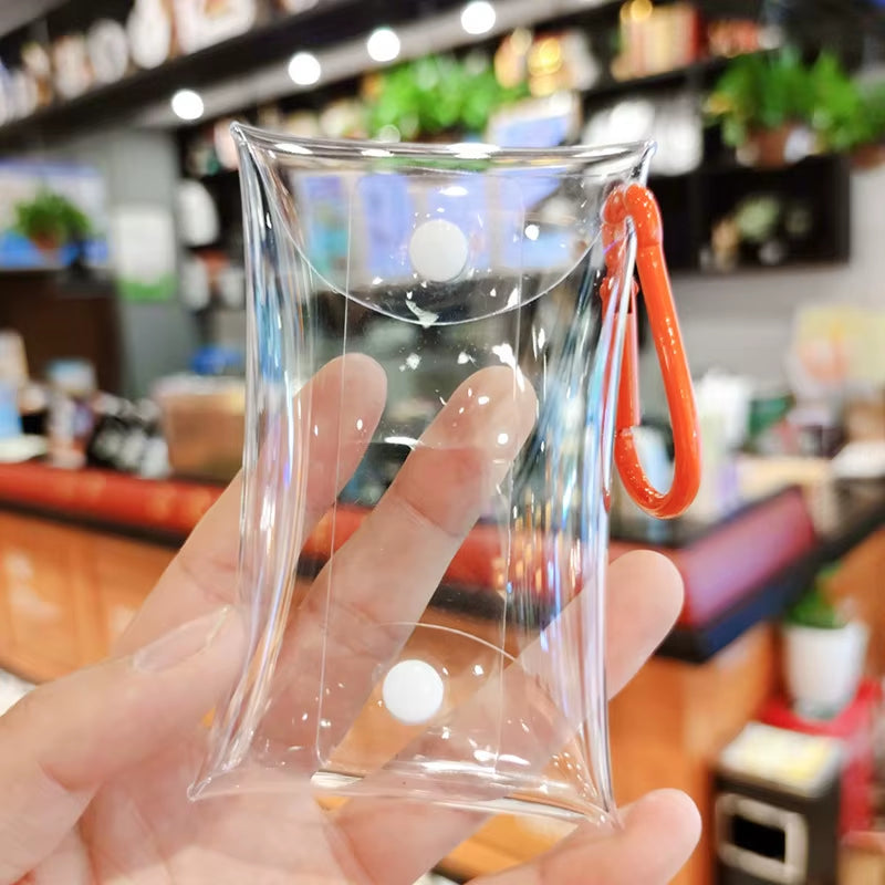 Cute Small Coin Purse for Women Girls Clear Mini Female Purses Key Lipstick Earphone Transparent Storage Bags Wallet Pouch