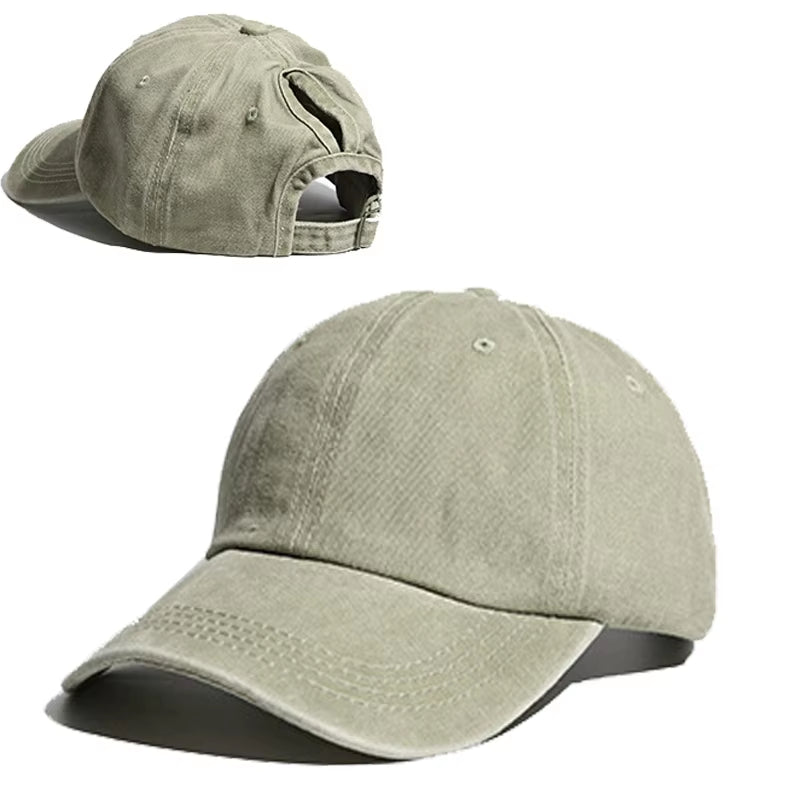 High Ponytail Baseball Cap for Women Spring Summer Sun Hat Running Snapback Hat Messy High Bun Women'S Caps Female