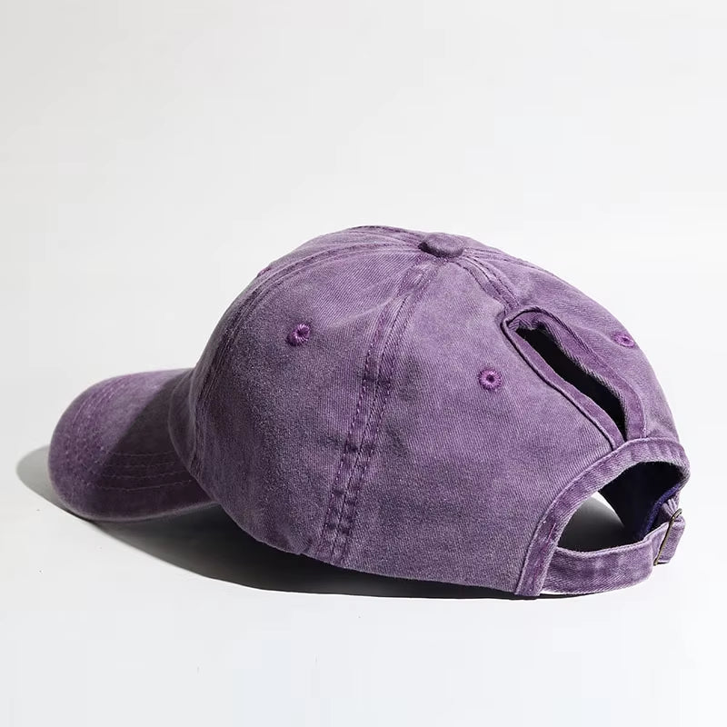 High Ponytail Baseball Cap for Women Spring Summer Sun Hat Running Snapback Hat Messy High Bun Women'S Caps Female