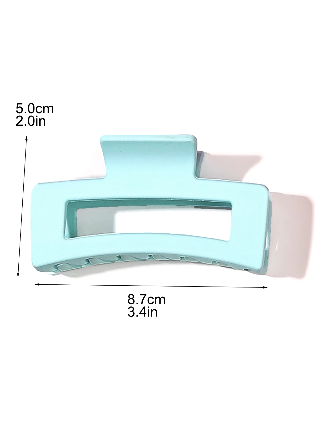 7 Pcs Big Hair Claw Clips 3.4" Non-Slip Big Square Matte for Women Girls, Strong Hold Banana Clips for Thick Thin Hair