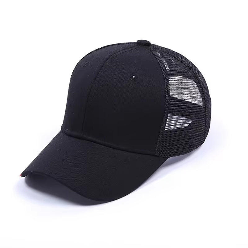 High Ponytail Baseball Cap for Women Spring Summer Sun Hat Running Snapback Hat Messy High Bun Women'S Caps Female