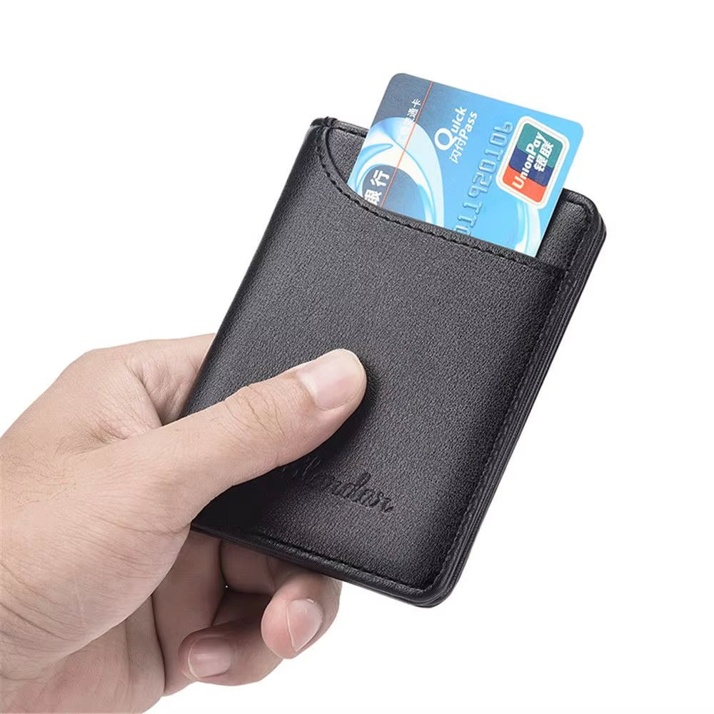 1Pc New Super Slim Soft Wallet PU Leather Mini Credit Card Wallet Purse Card Holders Men Wallet Thin Small Short Skin Wallets