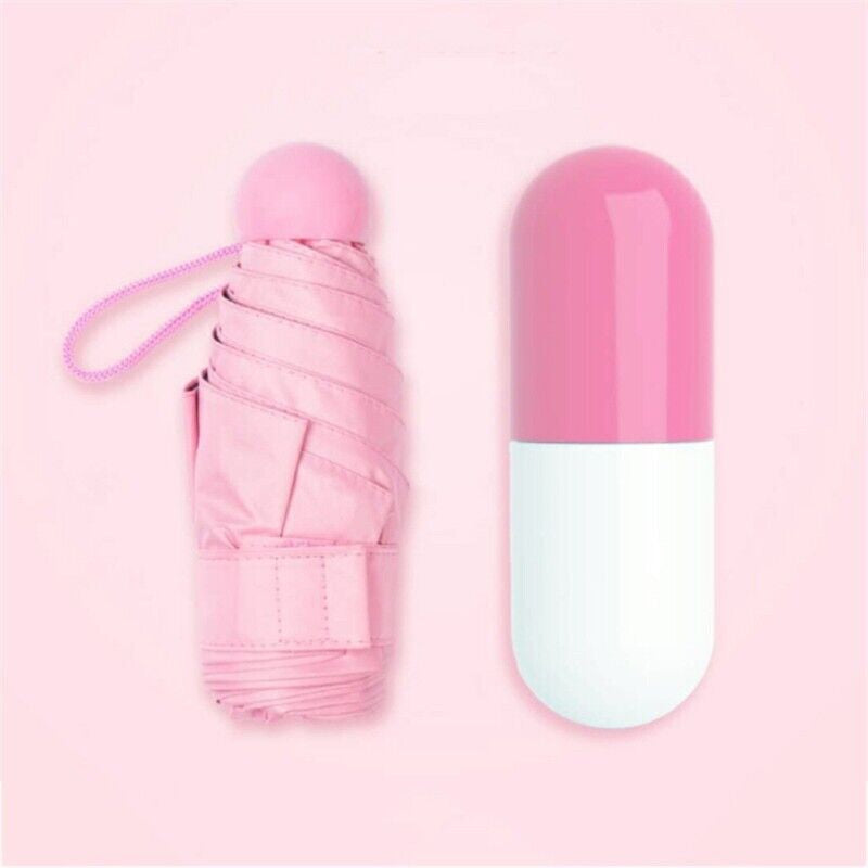 Mini Capsule Umbrella Windproof Anti-Uv Sun /Rain Folding Small Pocket Umbrellas