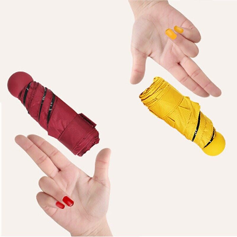 Mini Capsule Umbrella Windproof Anti-Uv Sun /Rain Folding Small Pocket Umbrellas