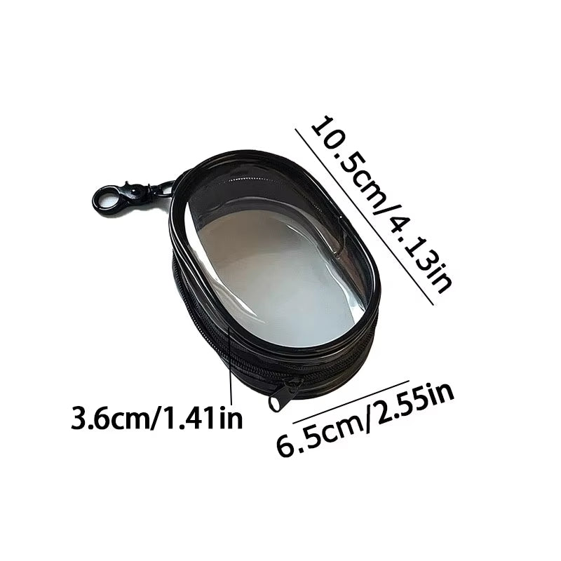 Portable Mini Clear Zipper Storage Bag Keychain Cartoon Doll Children Toy Mystery Box Organizer for Earphones Chargers Gift Bag